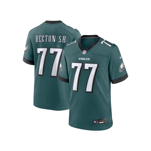 Mens Philadelphia Eagles Mekhi Becton Sr.  Midnight Green Game Jersey