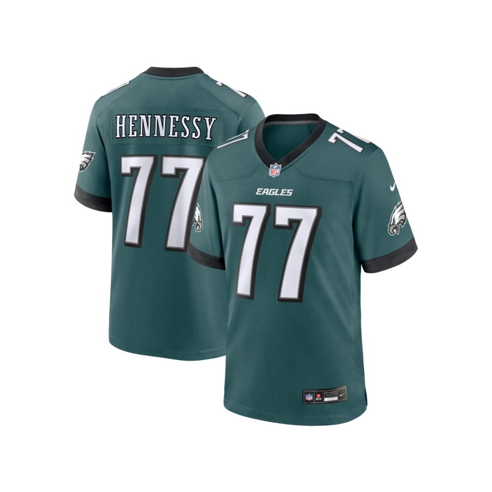 Mens Philadelphia Eagles Matt Hennessy Midnight Green Game Jersey