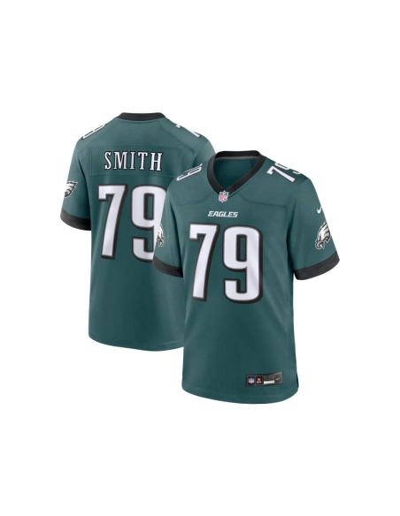 Mens Philadelphia Eagles Lecitus Smith Midnight Green Game Jersey