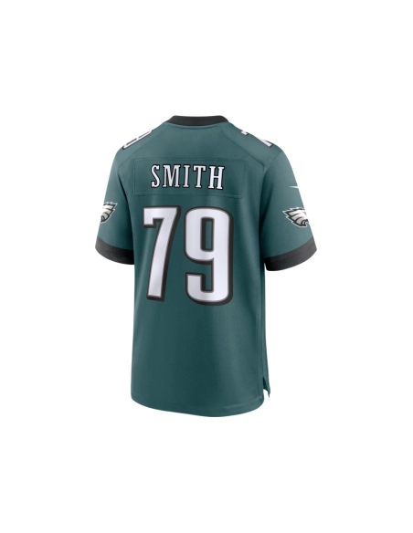 Mens Philadelphia Eagles Lecitus Smith Midnight Green Game Jersey