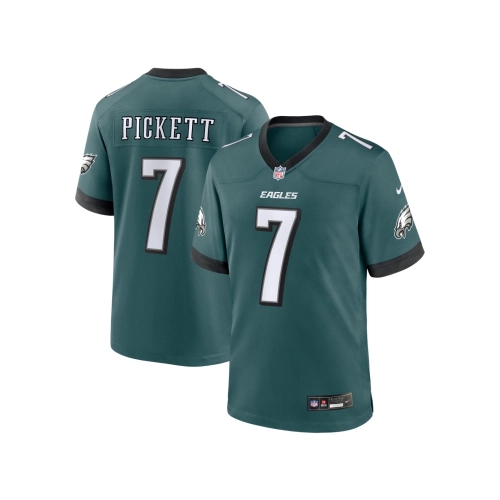 Mens Philadelphia Eagles Kenny Pickett Midnight Green Game Jersey