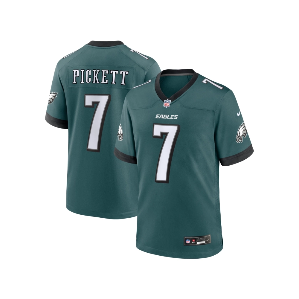 Mens Philadelphia Eagles Kenny Pickett Midnight Green Game Jersey