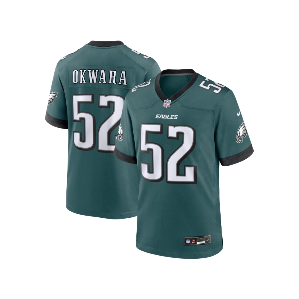 Mens Philadelphia Eagles Julian Okwara Midnight Green Game Jersey