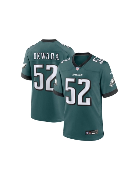 Mens Philadelphia Eagles Julian Okwara Midnight Green Game Jersey