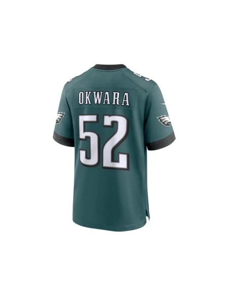 Mens Philadelphia Eagles Julian Okwara Midnight Green Game Jersey
