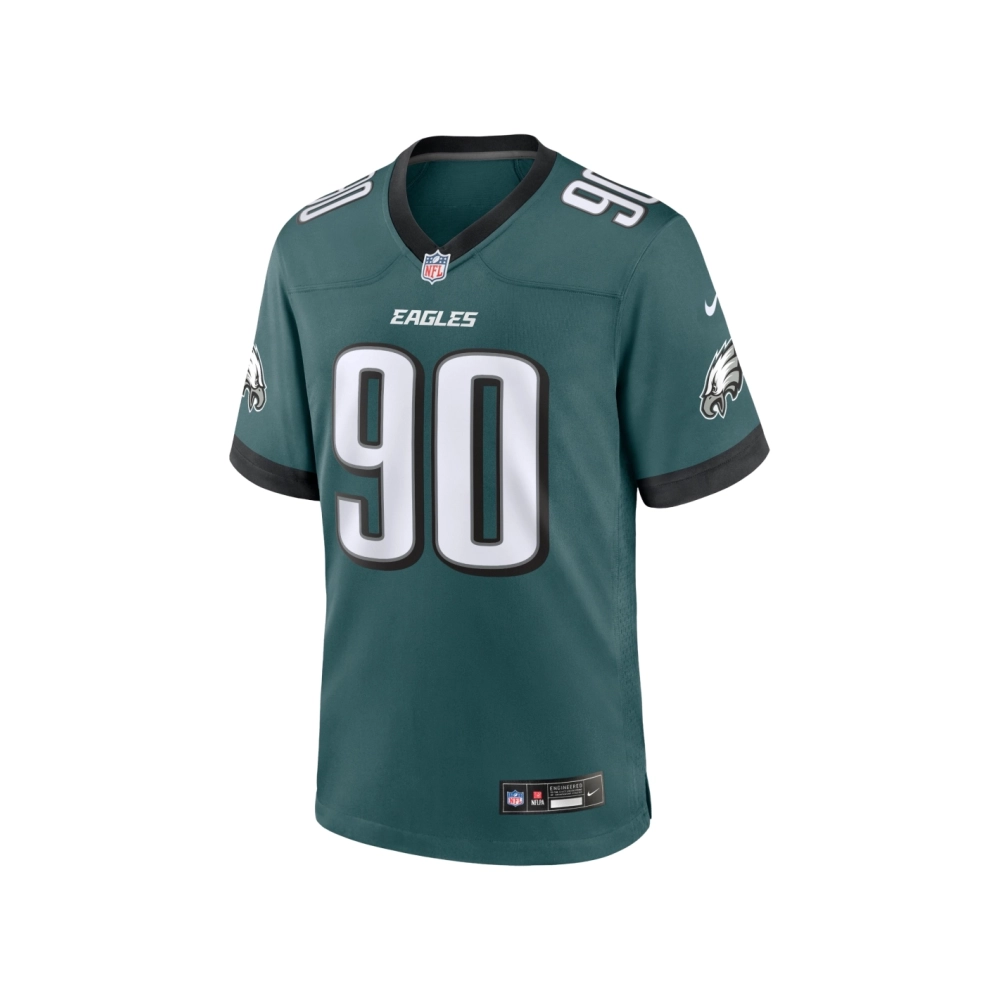 Mens Philadelphia Eagles Jordan Davis Midnight Green Team Game Jersey