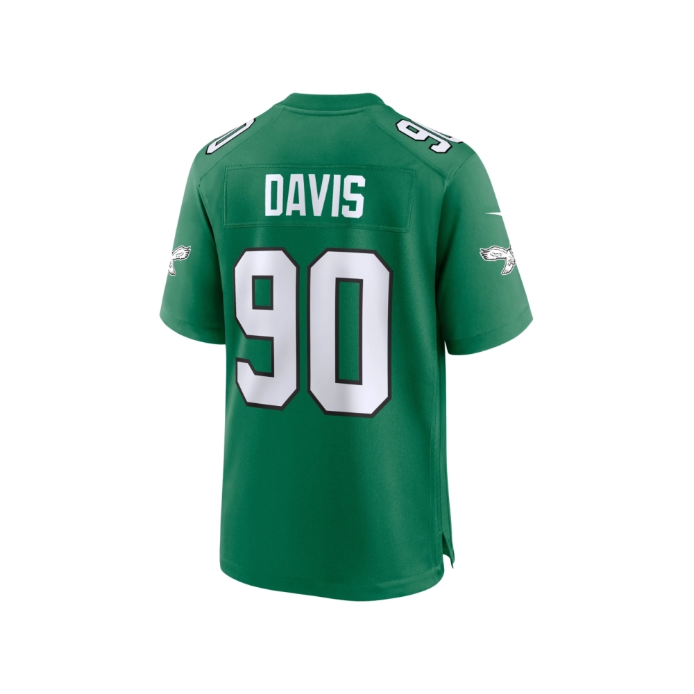 Mens Philadelphia Eagles Jordan Davis Kelly Green Alternate Game Jersey