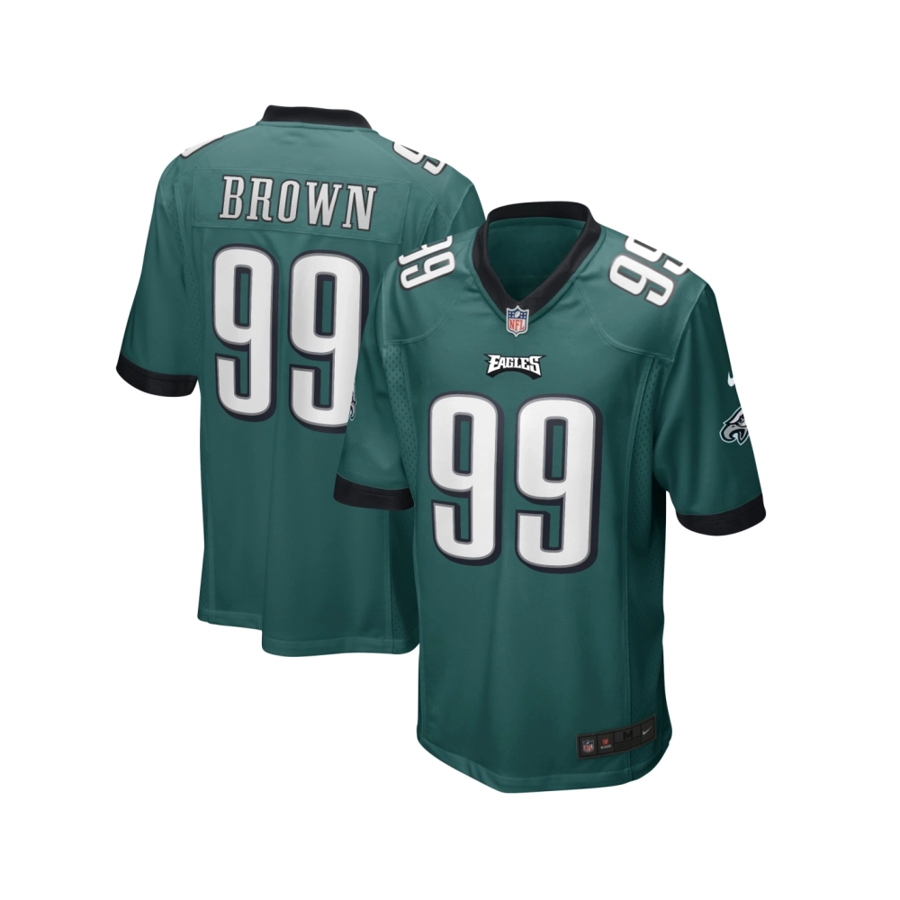 Mens Philadelphia Eagles Jerome Brown Midnight Green Game Retired Player Jersey