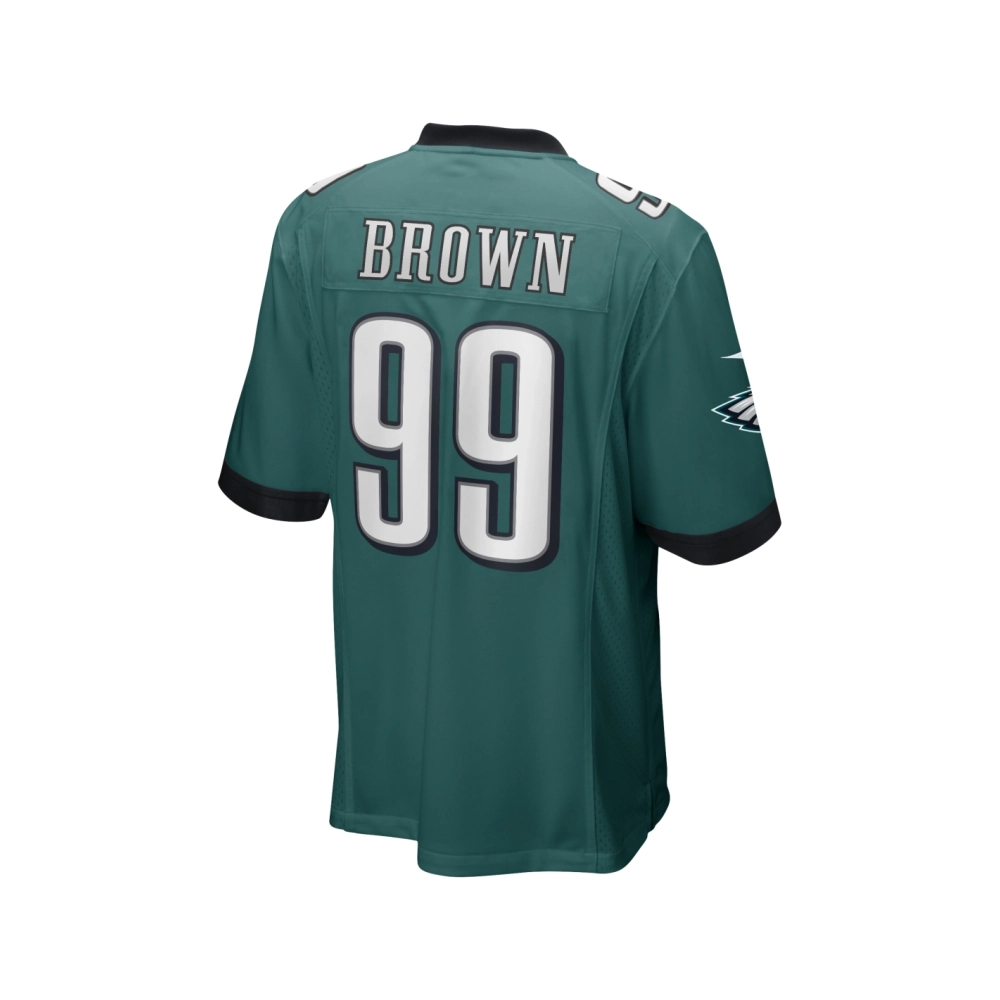 Mens Philadelphia Eagles Jerome Brown Midnight Green Game Retired Player Jersey