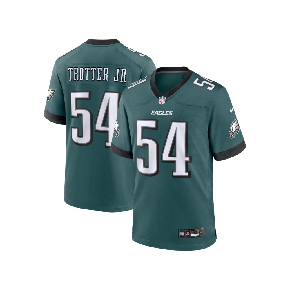 Mens Philadelphia Eagles Jeremiah Trotter Jr. Green Game Jersey