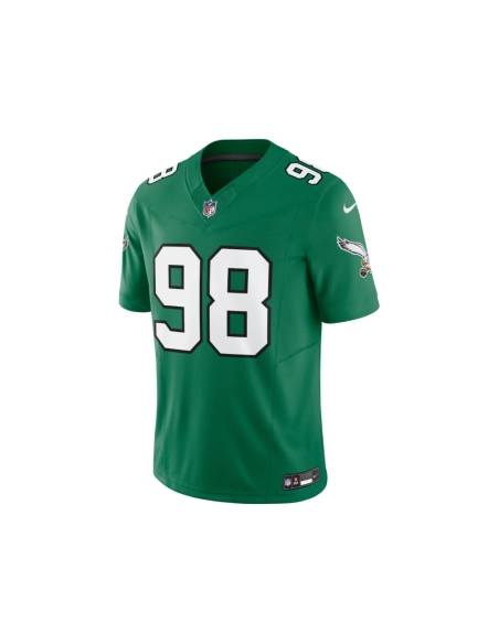 Mens Philadelphia Eagles Jalen Carter Kelly Green Alternate Vapor F.U.S.E. Limited Jersey