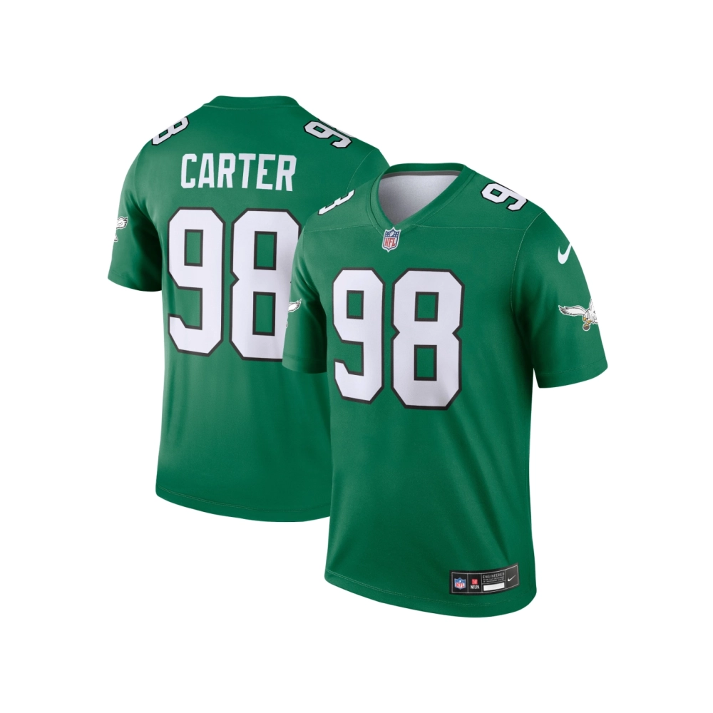 Mens Philadelphia Eagles Jalen Carter Kelly Green Alternate Legend Jersey