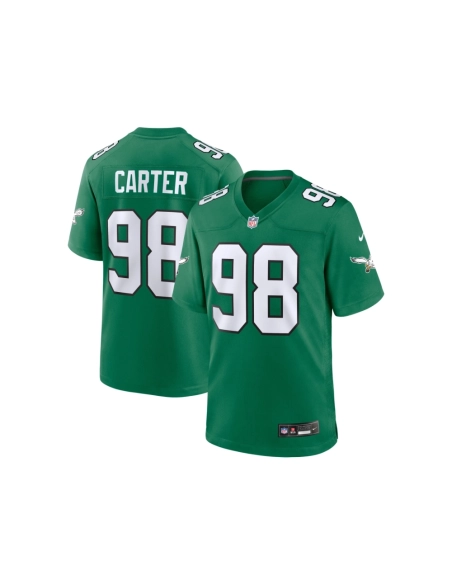 Mens Philadelphia Eagles Jalen Carter Kelly Green Alternate Game Jersey