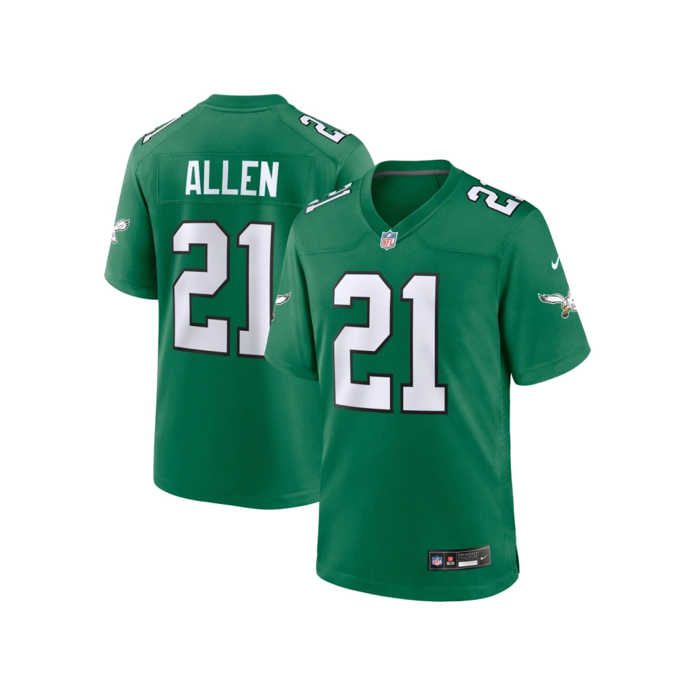 Mens Philadelphia Eagles Eric Allen Kelly Green Alternate Game Jersey
