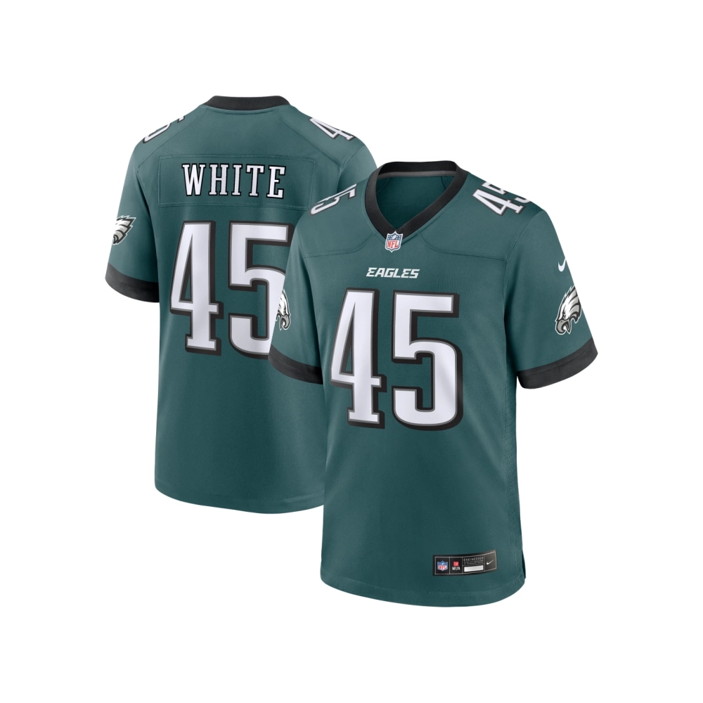 Mens Philadelphia Eagles Devin White Midnight Green Game Jersey