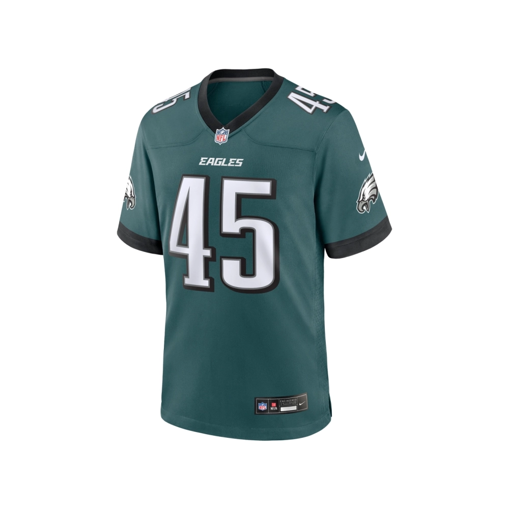 Mens Philadelphia Eagles Devin White Midnight Green Game Jersey
