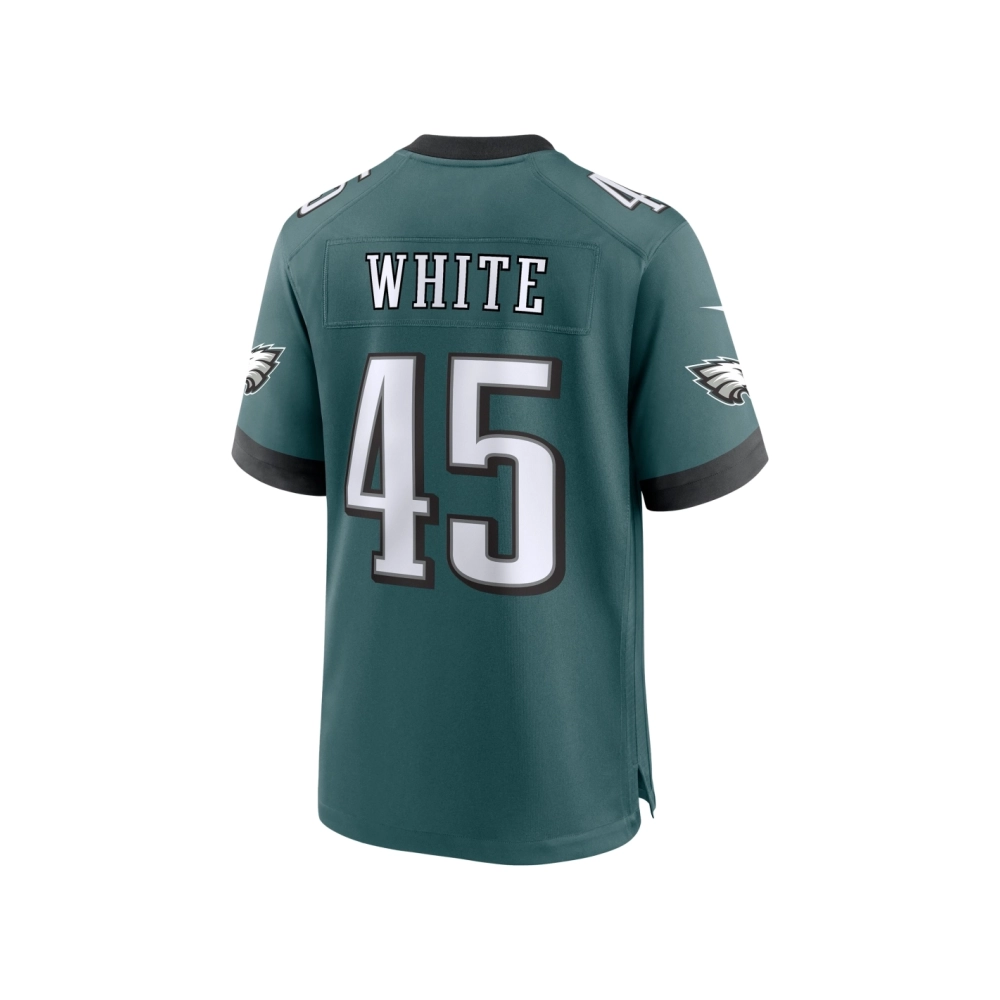 Mens Philadelphia Eagles Devin White Midnight Green Game Jersey