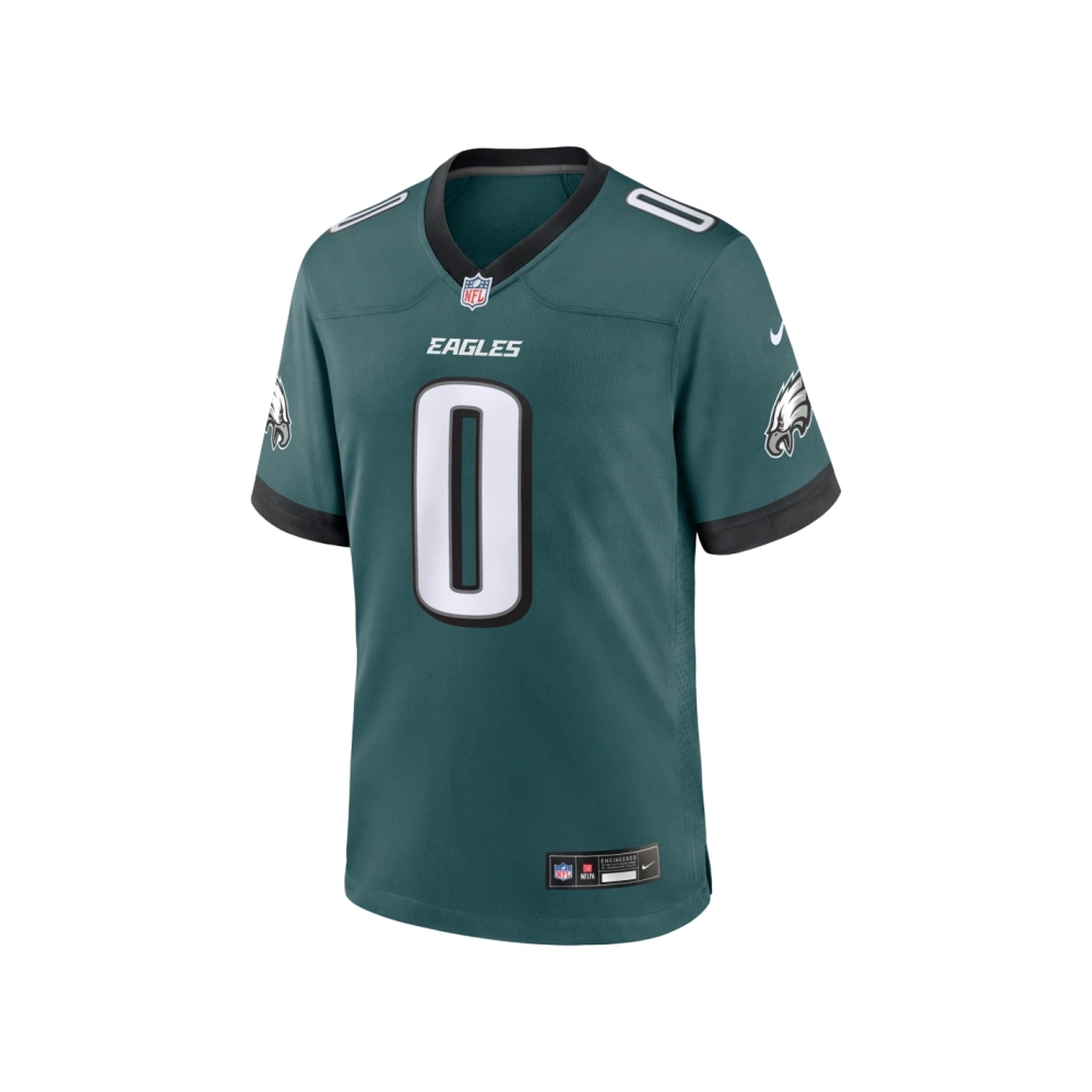 Mens Philadelphia Eagles Bryce Huff Midnight Green Game Player Jersey