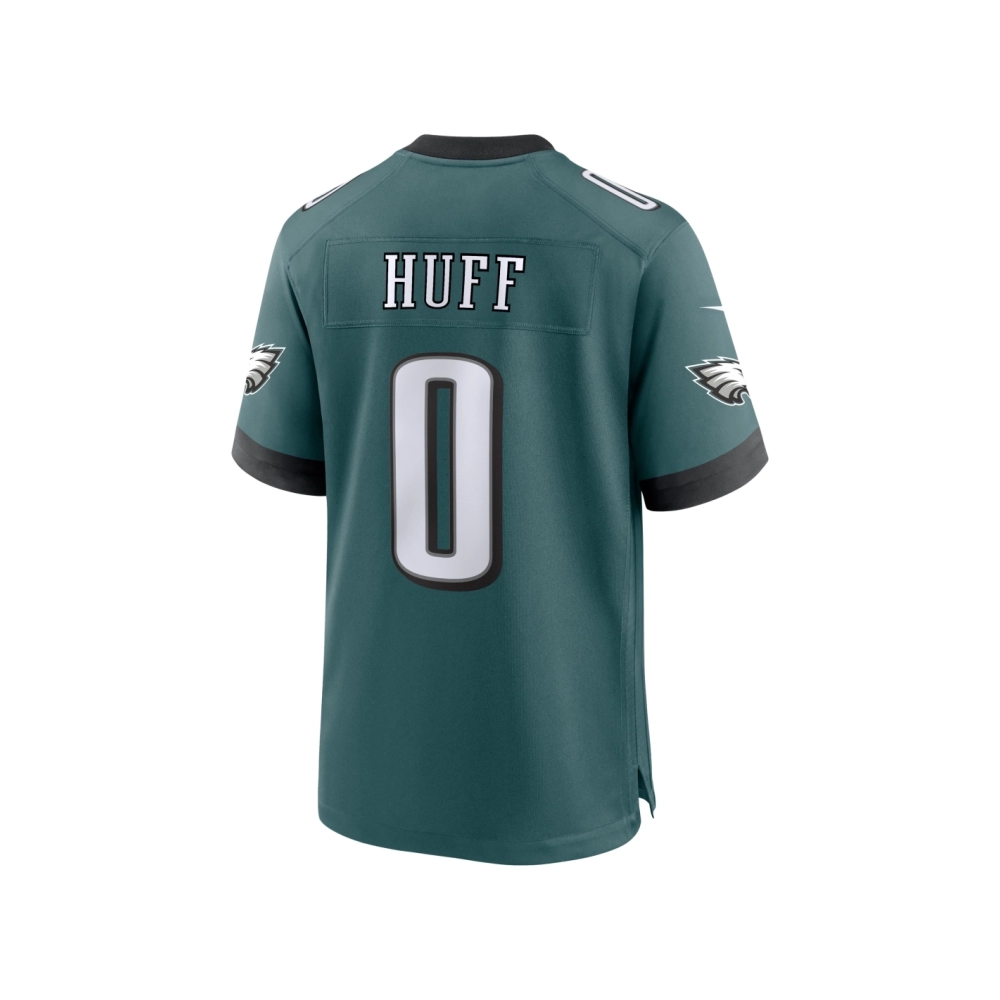Mens Philadelphia Eagles Bryce Huff Midnight Green Game Player Jersey
