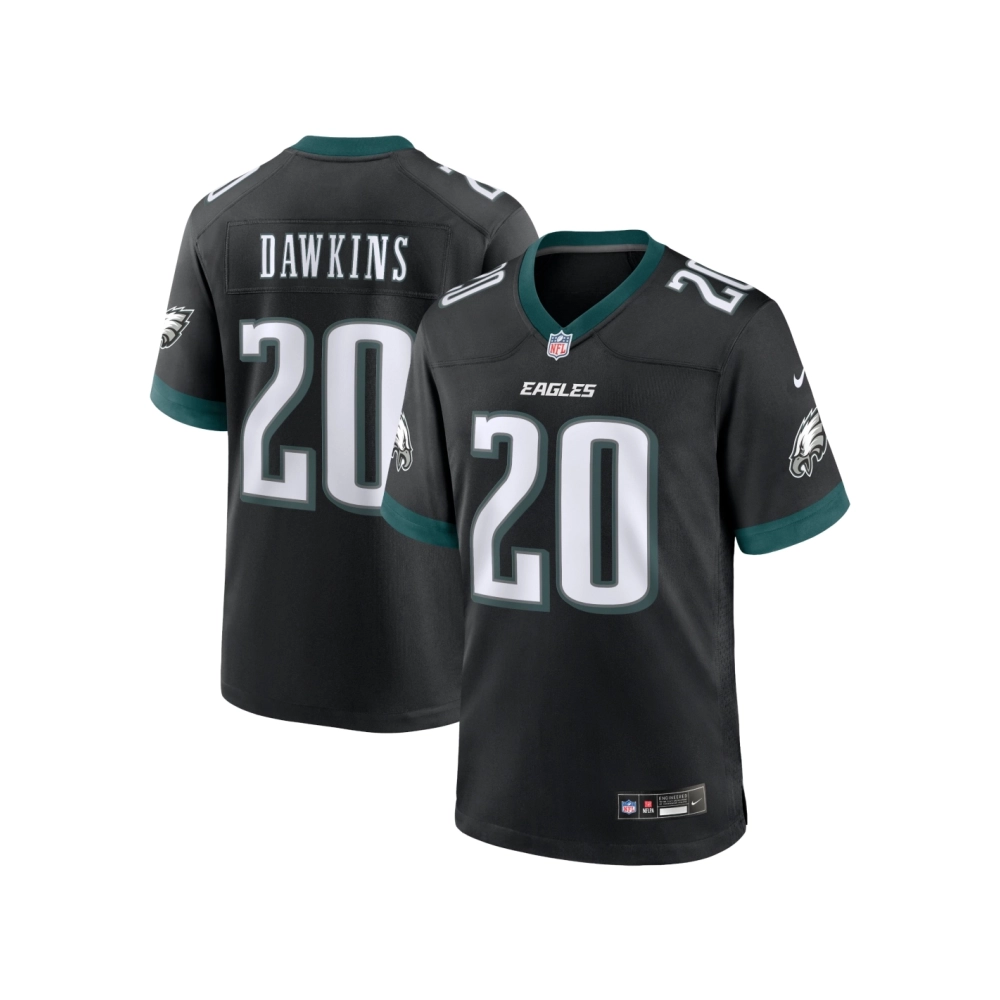 Mens Philadelphia Eagles Brian Dawkins Black Alternate Game Jersey