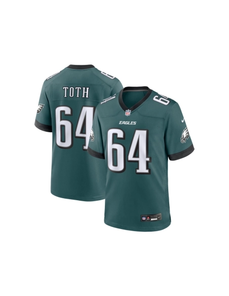 Mens Philadelphia Eagles Brett Toth Midnight Green Game Jersey