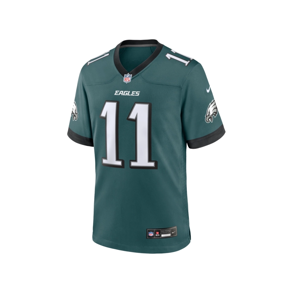 Mens Philadelphia Eagles A.J. Brown Midnight Green Team Game Jersey