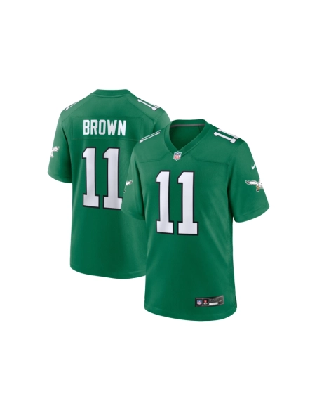 Mens Philadelphia Eagles A.J. Brown Kelly Green Alternate Game Player Jersey