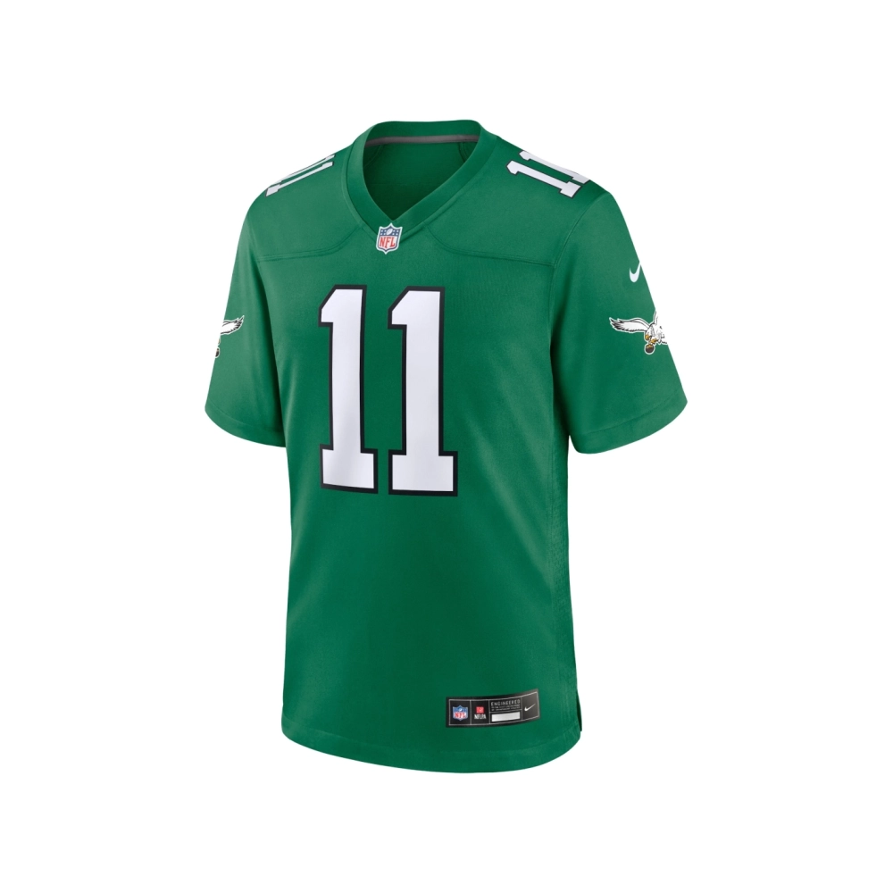 Mens Philadelphia Eagles A.J. Brown Kelly Green Alternate Game Player Jersey