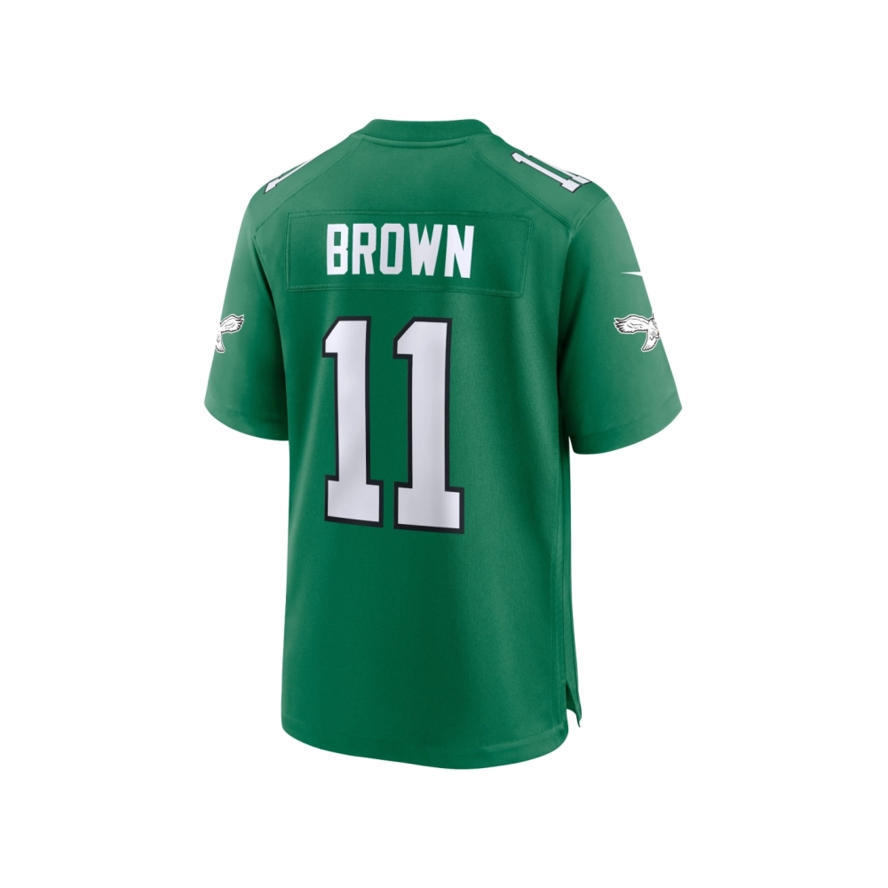 Mens Philadelphia Eagles A.J. Brown Kelly Green Alternate Game Player Jersey