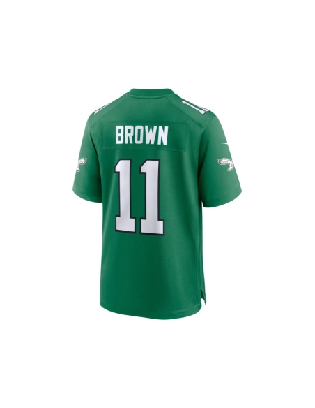 Mens Philadelphia Eagles A.J. Brown Kelly Green Alternate Game Player Jersey