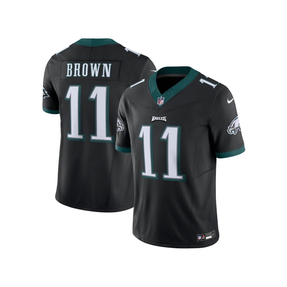 Mens Philadelphia Eagles A.J. Brown Black Vapor F.U.S.E. Limited Jersey