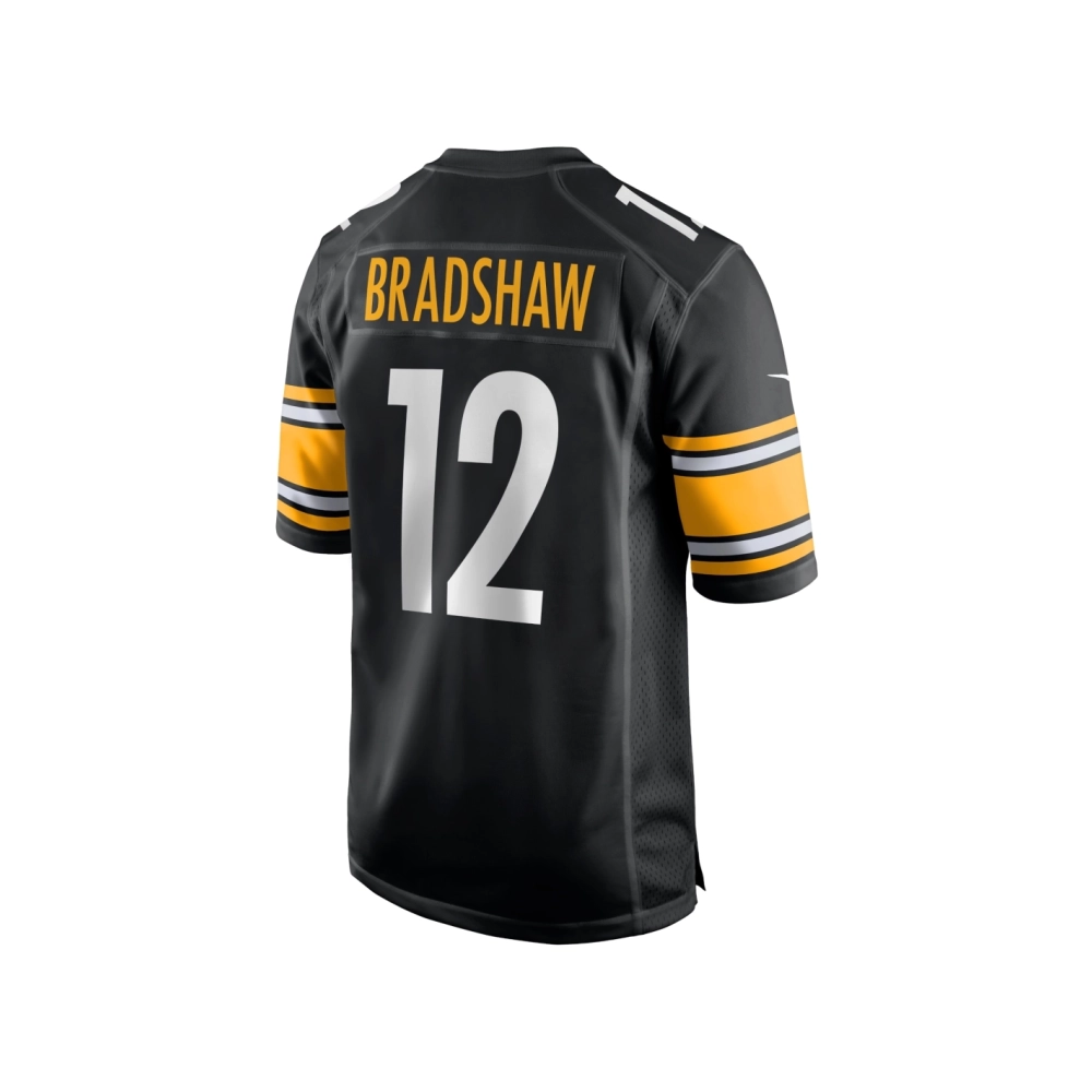 Mens Pittsburgh Steelers Terry Bradshaw Black Retired Player Game Jersey