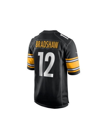 Mens Pittsburgh Steelers Terry Bradshaw Black Retired Player Game Jersey