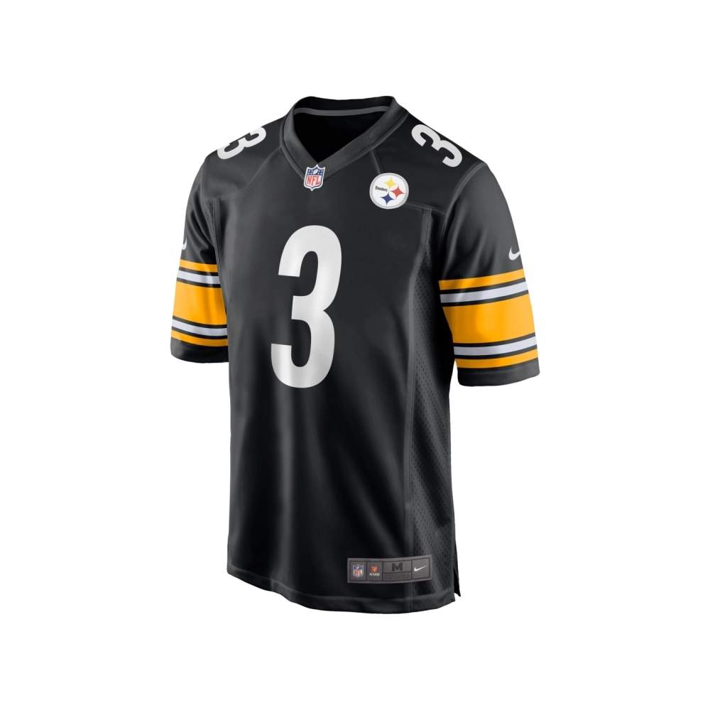 Mens Pittsburgh Steelers Russell Wilson Black Game Jersey