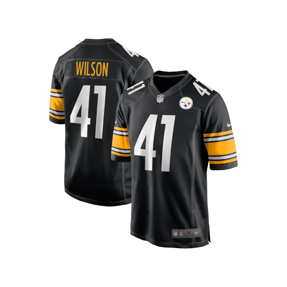 Mens Pittsburgh Steelers Payton Wilson Black 2024 NFL Draft Game Jersey