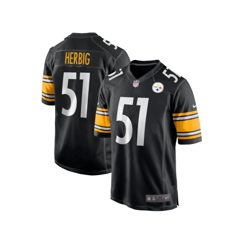 Mens Pittsburgh Steelers Nick Herbig Black Game Jersey