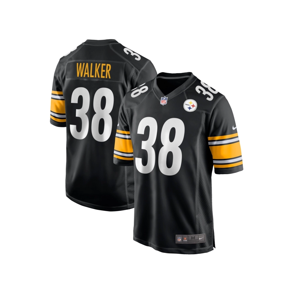 Mens Pittsburgh Steelers Mykal Walker Black Team Game Jersey