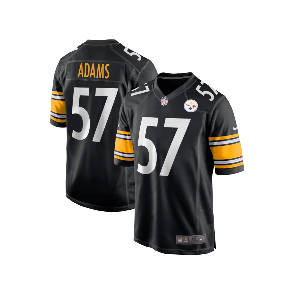 Mens Pittsburgh Steelers Montravius Adams Black Game Player Jersey
