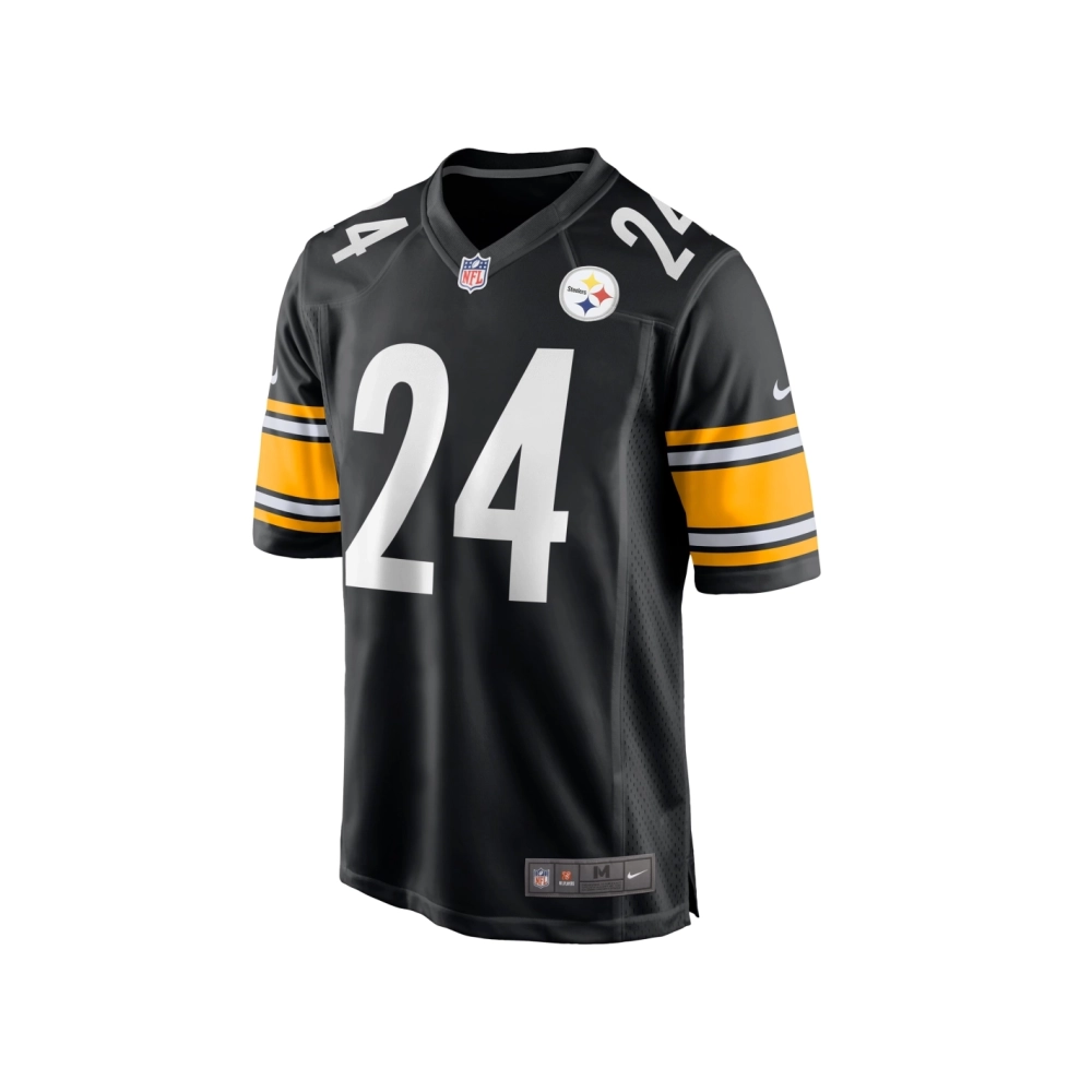 Mens Pittsburgh Steelers Joey Porter Jr. Black 2023 NFL Draft Pick Game Jersey