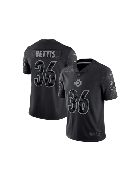 Mens Pittsburgh Steelers Jerome Bettis Black Retired Player RFLCTV Limited Jersey