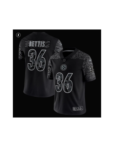 Mens Pittsburgh Steelers Jerome Bettis Black Retired Player RFLCTV Limited Jersey