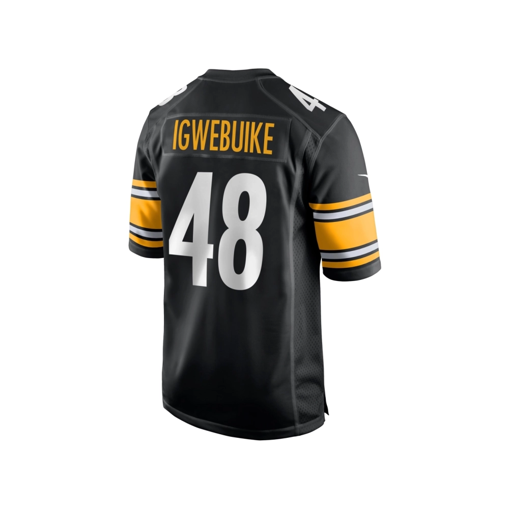 Mens Pittsburgh Steelers Godwin Igwebuike Black Game Jersey