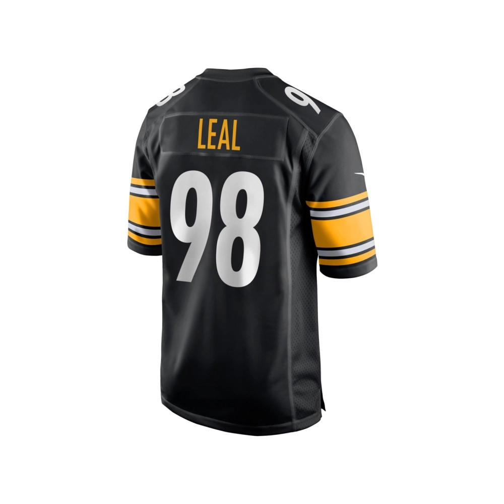 Mens Pittsburgh Steelers DeMarvin Leal Black Game Player Jersey
