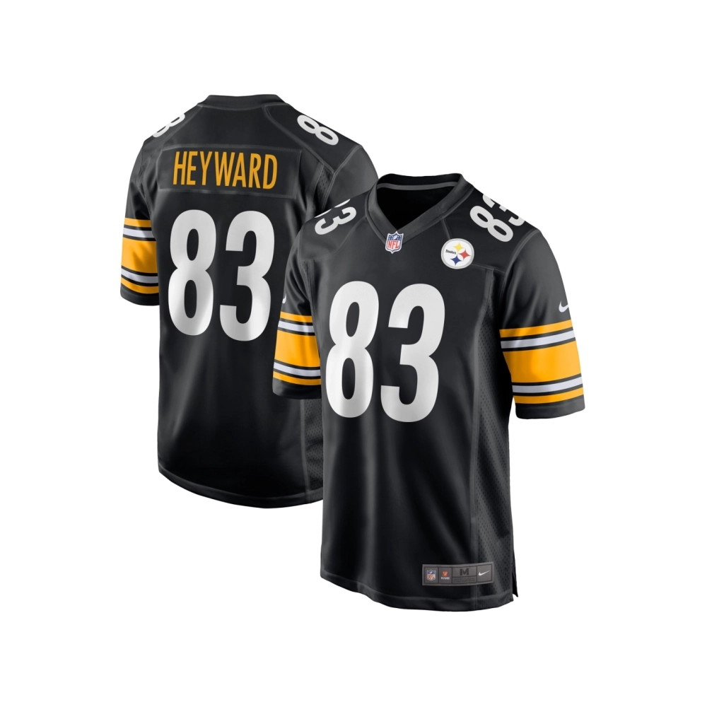 Mens Pittsburgh Steelers Connor Heyward Black Game Player Jersey