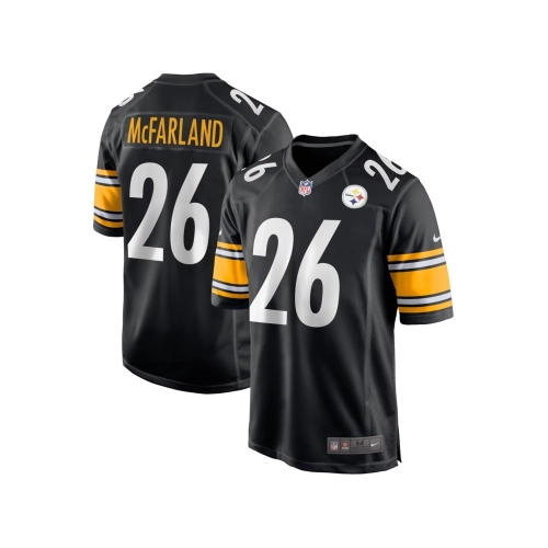 Mens Pittsburgh Steelers Anthony McFarland Jr. Black Game Player Jersey