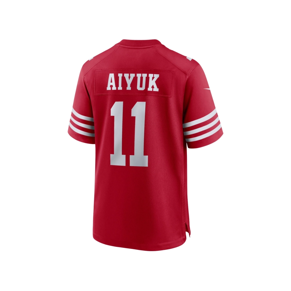 Womens San Francisco 49ers Brandon Aiyuk Scarlet Team Game Player Jersey