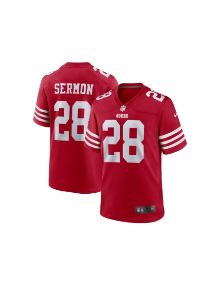 Mens San Francisco 49ers Trey Sermon Scarlet Player Game Jersey