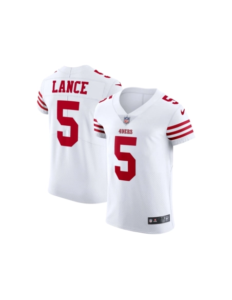 Mens San Francisco 49ers Trey Lance White Vapor Elite Jersey