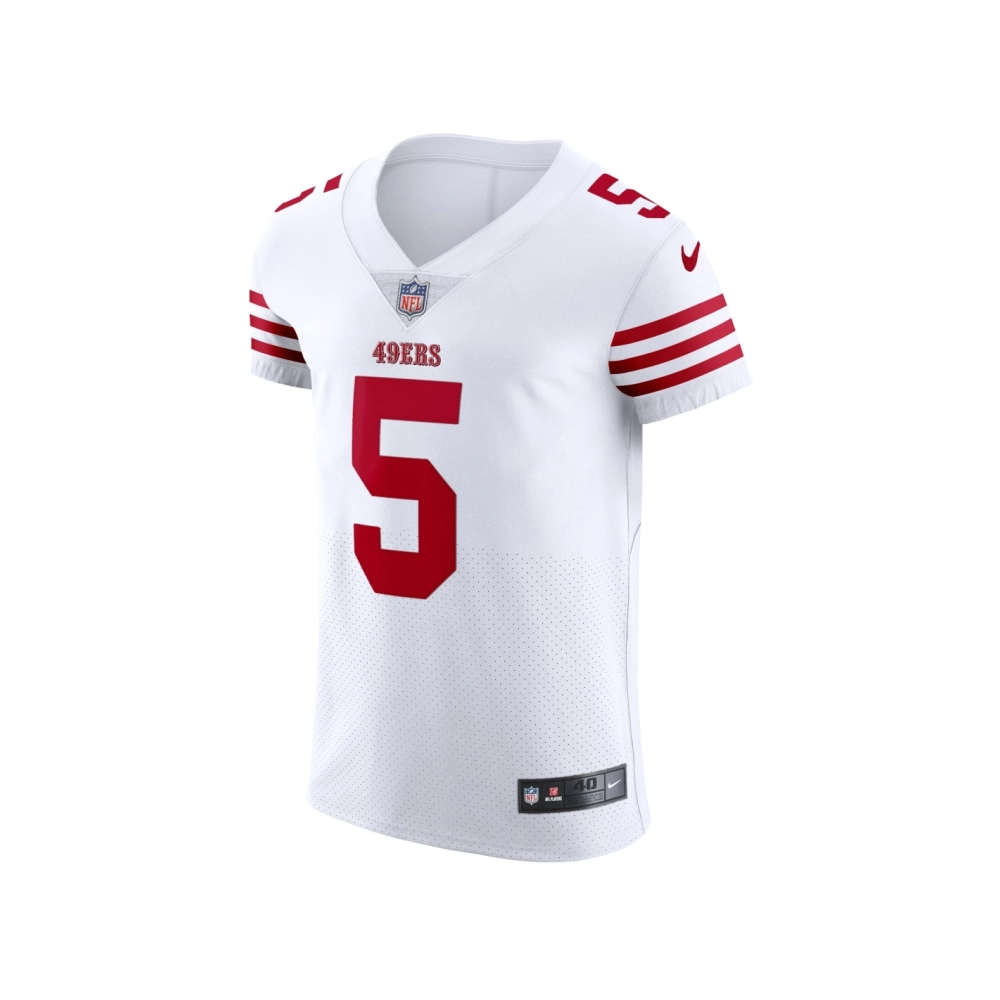 Mens San Francisco 49ers Trey Lance White Vapor Elite Jersey