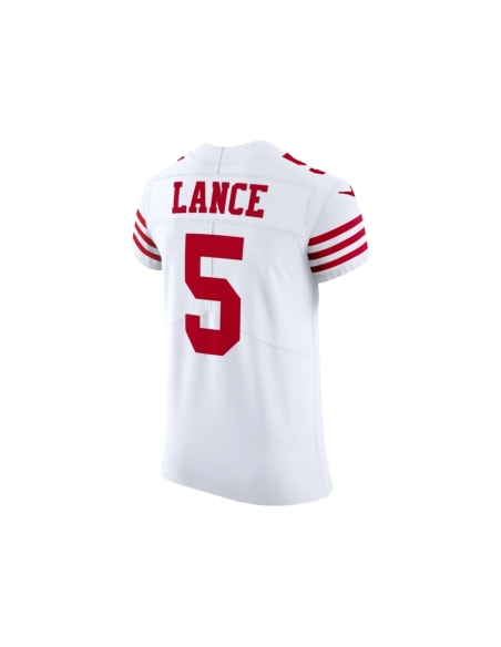 Mens San Francisco 49ers Trey Lance White Vapor Elite Jersey